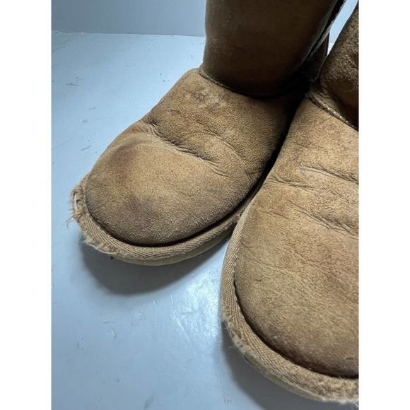 Ugg Classic Short Winter Boots Chestnut Suede Size 5 Preteen Youth Kids - Picture 5 of 9